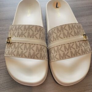Michael Kors Women's Tan Slide Sandals
